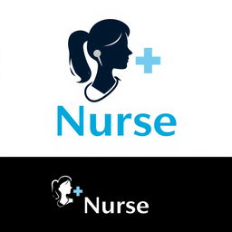 A professional and modern logo design representing a nurse