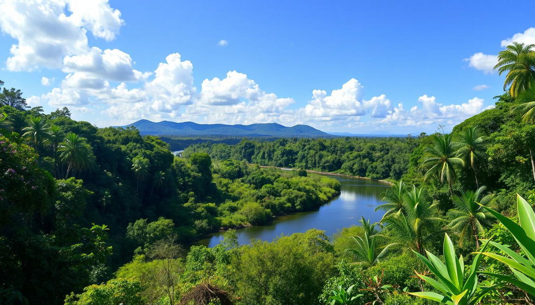 A stunning landscape of Equatorial Guinea, showcasing its lush, tropical environment