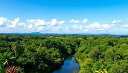 A stunning landscape of Equatorial Guinea, showcasing its lush, tropical environment