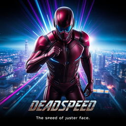 A captivating cinematic film poster for the superhero named 'DEADSPEED'