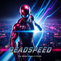 A captivating cinematic film poster for the superhero named 'DEADSPEED'