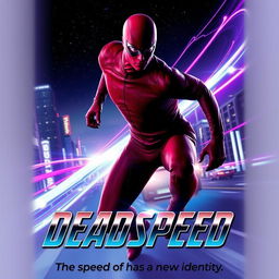 A striking cinematic film poster for the superhero titled 'DEADSPEED'