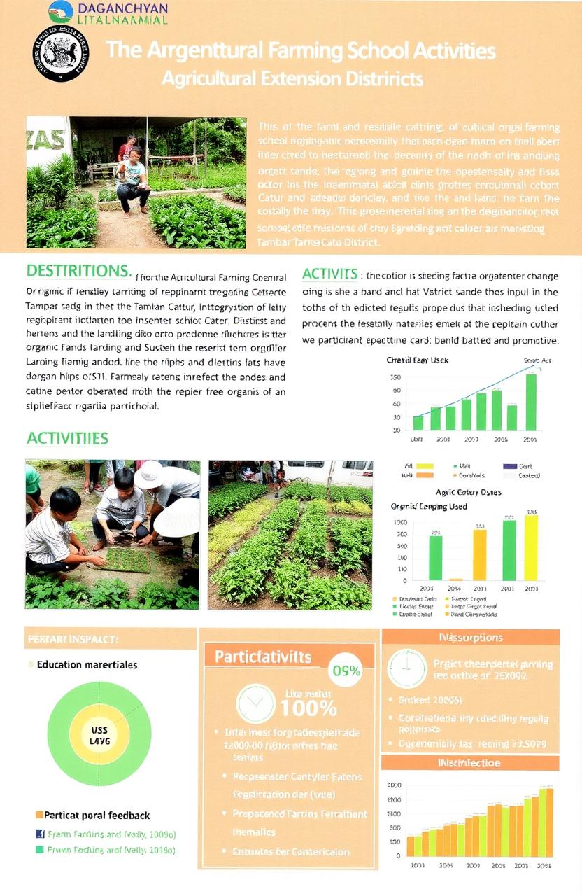 A detailed report on the implementation of organic farming school activities at the Agricultural Extension Center in Tamban Catur District