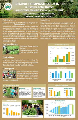 A detailed report on the implementation of organic farming school activities at the Agricultural Extension Center in Tamban Catur District