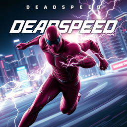 An electrifying sci-fi movie poster for a superhero film titled 'DeadSpeed'