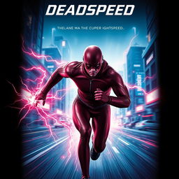 An exciting sci-fi movie poster for a superhero film titled 'DeadSpeed'