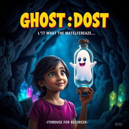 A cinematic film poster for a comedy horror fantasy titled 'GHOST:DOST'