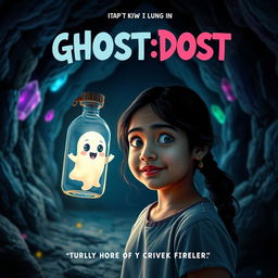 A cinematic film poster for a comedy horror fantasy titled 'GHOST:DOST'