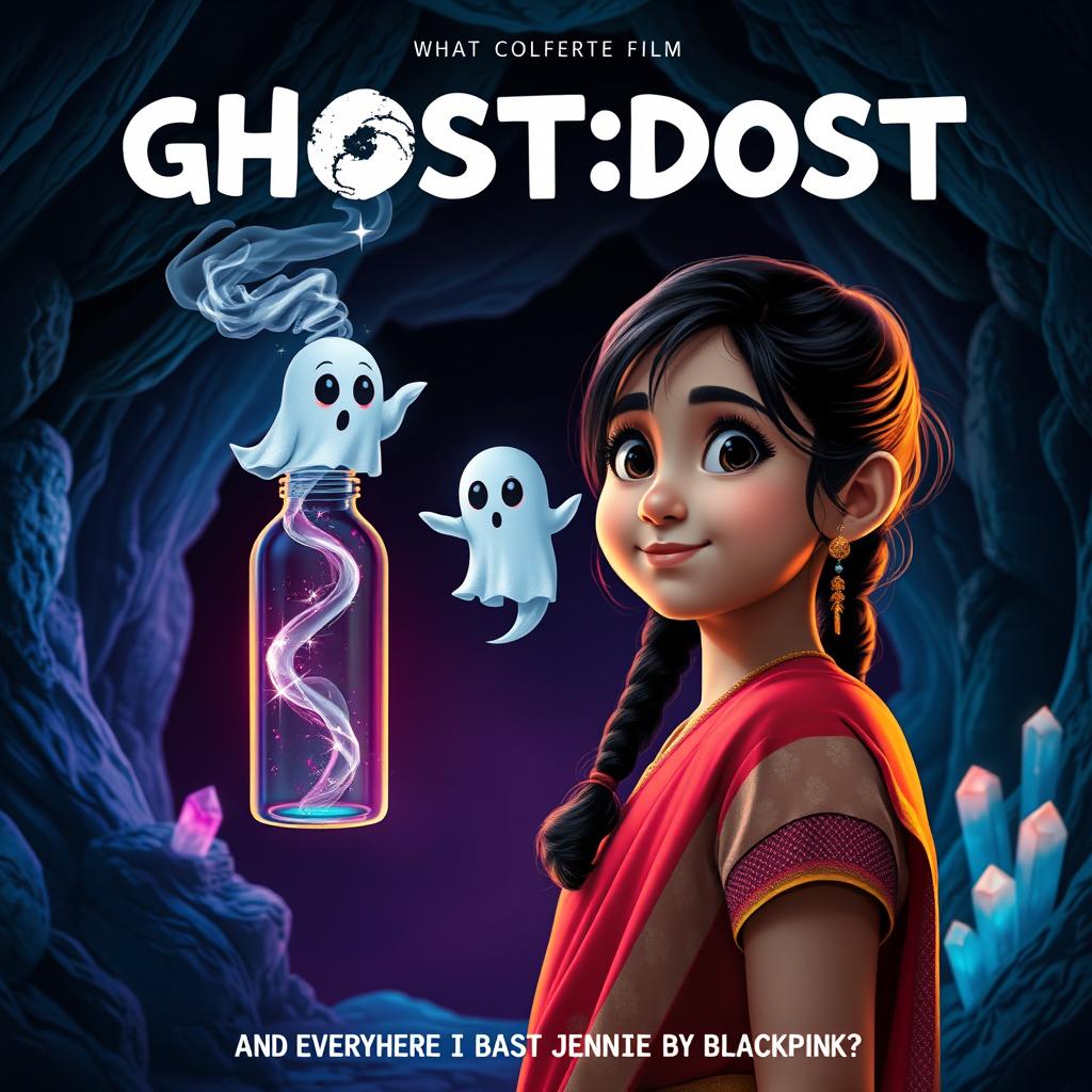 A cinematic film poster for a comedy horror fantasy titled 'GHOST:DOST'