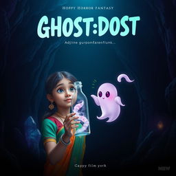 A cinematic film poster for a comedy horror fantasy titled 'GHOST:DOST'