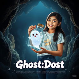 A cinematic film poster for a fantasy horror comedy titled 'Ghost:Dost'