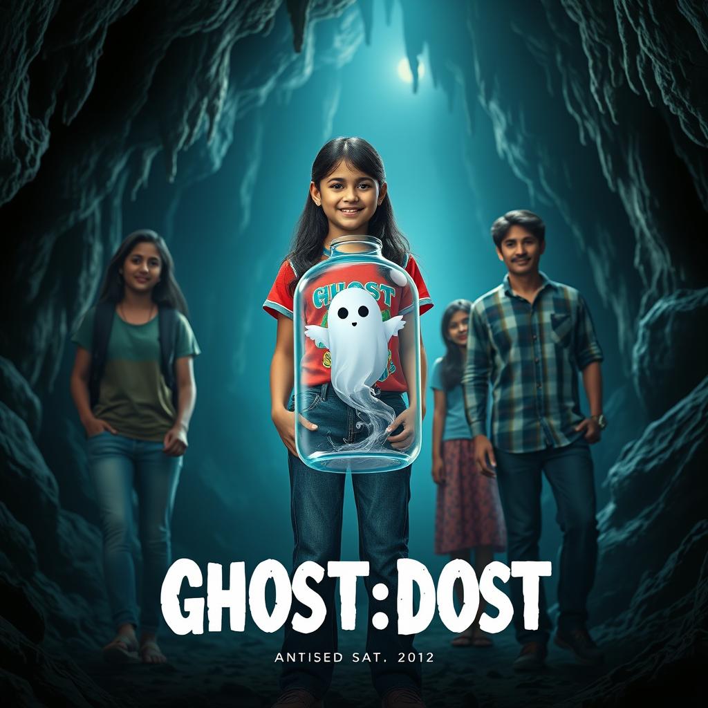 A cinematic film poster for a fantasy horror comedy titled 'GHOST:DOST'