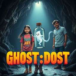 A cinematic film poster for a fantasy horror comedy titled 'GHOST:DOST'