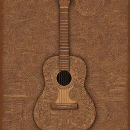 Eliminate the guitar from the culturally rich Filipino arts doodle-style poster, retaining other traditional elements in the design and preserving the warm, lively brown color palette.