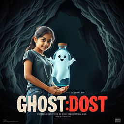 A cinematic film poster for a horror comedy titled 'GHOST:DOST'