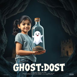 A cinematic film poster for a horror comedy titled 'GHOST:DOST'