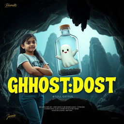 A cinematic film poster for a horror comedy titled 'GHOST:DOST'