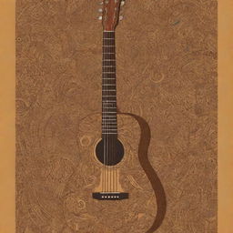 Eliminate the guitar from the culturally rich Filipino arts doodle-style poster, retaining other traditional elements in the design and preserving the warm, lively brown color palette.