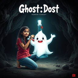 A horror comedy cinematic film poster named 'Ghost:Dost'