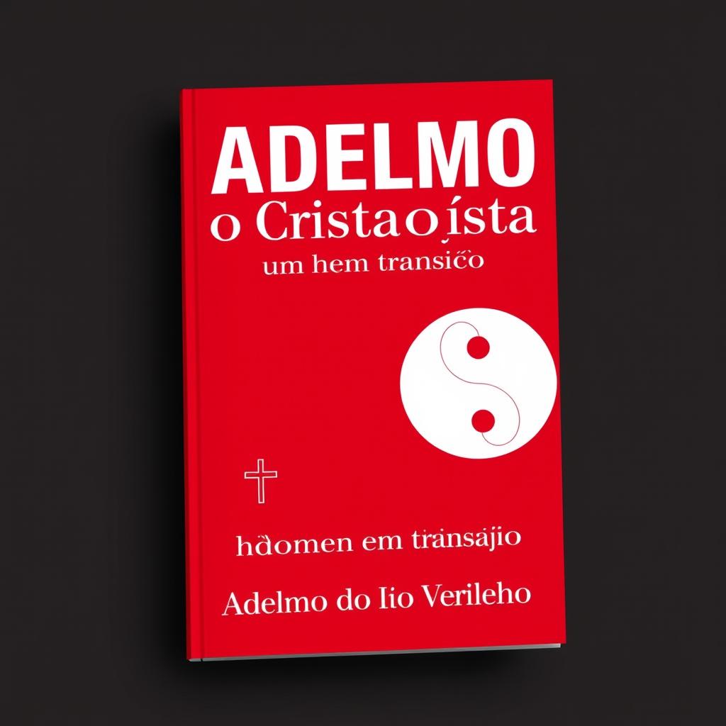 A striking book cover design in bold red tones featuring the title in bold white letters: "ADELMO, o CRISTAOÍSTA" prominently at the top