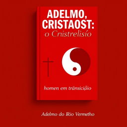 A striking book cover design in bold red tones featuring the title in bold white letters: "ADELMO, o CRISTAOÍSTA" prominently at the top