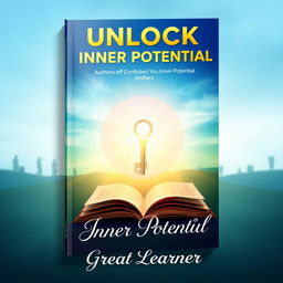 A captivating book cover design for the title 'Unlock Your Inner Potential' by Great Learner