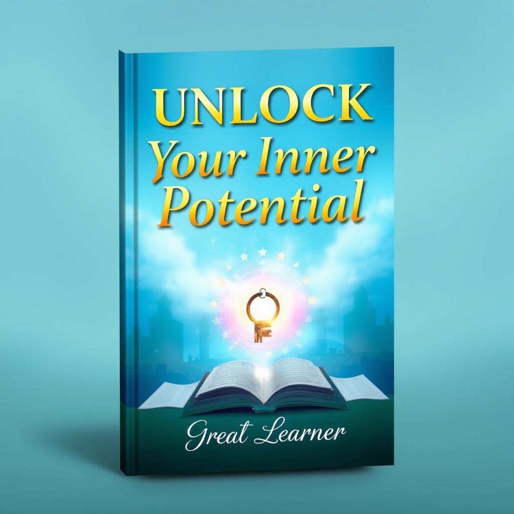 A captivating book cover design for the title 'Unlock Your Inner Potential' by Great Learner