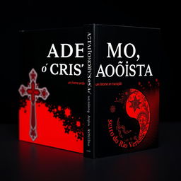 A book cover featuring a striking black and red color scheme