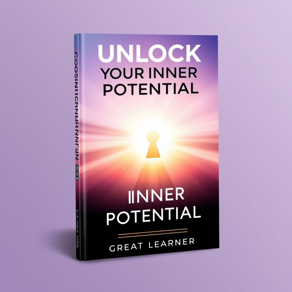 An inspiring book cover design for 'Unlock Your Inner Potential' by Great Learner