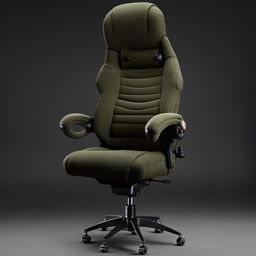 The SWAT Commander's chair - a high-back, ergonomic office chair crafted with luxury materials and equipped with multiple adjustments for comfort and efficiency.