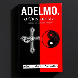 A book cover featuring a striking black and red color scheme