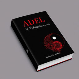 A book cover featuring a striking black and red color scheme