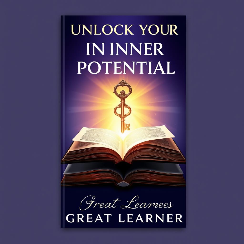 A captivating book cover design for 'Unlock Your Inner Potential' by Great Learner