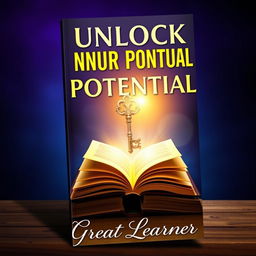 A captivating book cover design for 'Unlock Your Inner Potential' by Great Learner