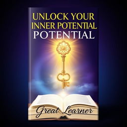 A captivating book cover design for 'Unlock Your Inner Potential' by Great Learner