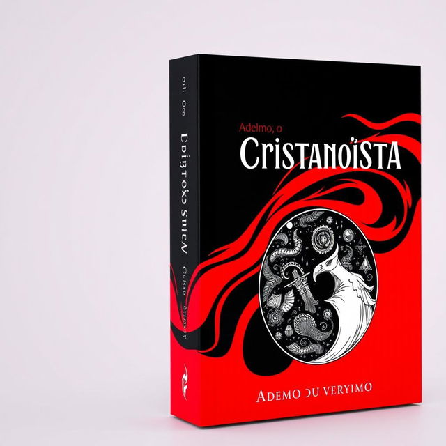 A book cover featuring a striking black and red color scheme