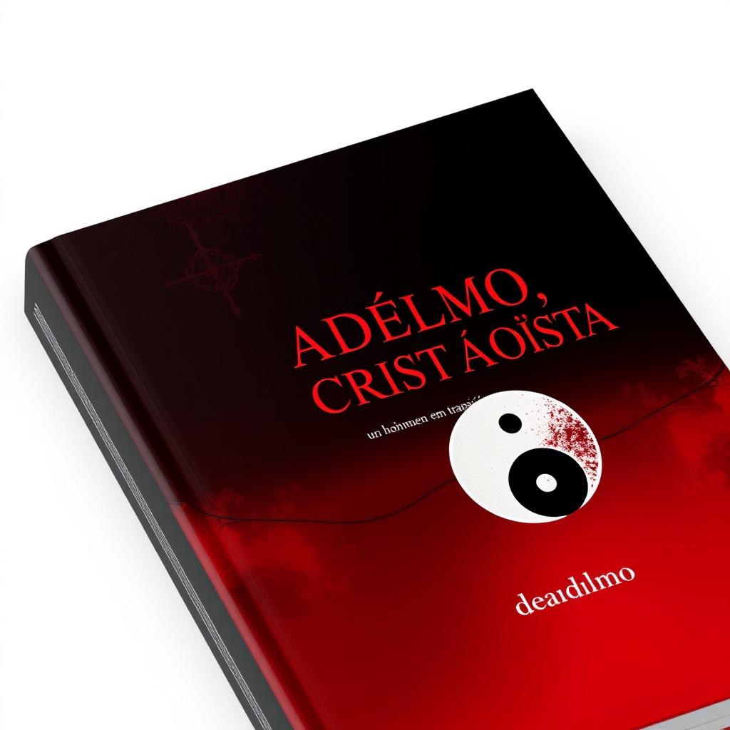 A book cover designed in a bold black and red color palette