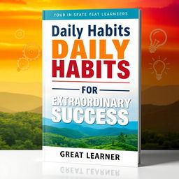 A visually striking book cover for 'Daily Habits for Extraordinary Success' by Great Learner