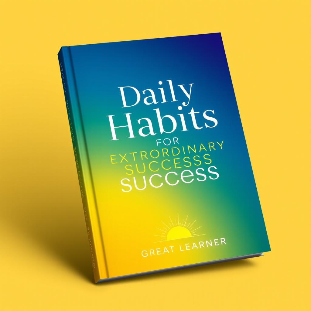 A captivating book cover design for 'Daily Habits for Extraordinary Success' by Great Learner