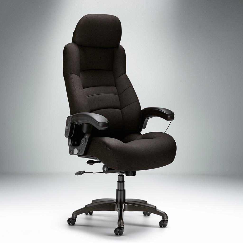 The SWAT Commander's chair - a high-back, ergonomic office chair crafted with luxury materials and equipped with multiple adjustments for comfort and efficiency.