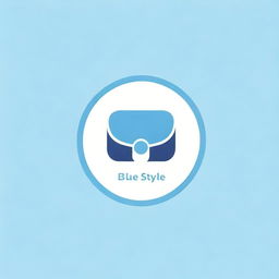 Design a logo for a page titled 'Blue Style Accessories'. The logo should incorporate shades of blue and symbolize style, luxury and fashion accessories.