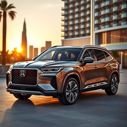 An exquisite brand new luxury SUV showcasing opulence and cutting-edge design