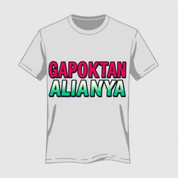 A stylish and modern graphic t-shirt design featuring the text "GAPOKTAN KALIANYAR" prominently displayed