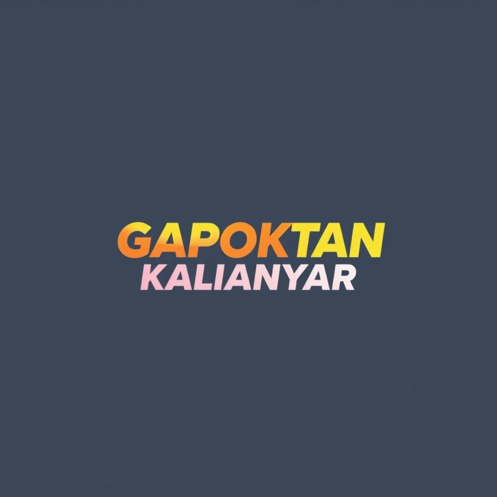 A stylish and modern graphic t-shirt design featuring the text "GAPOKTAN KALIANYAR" prominently displayed