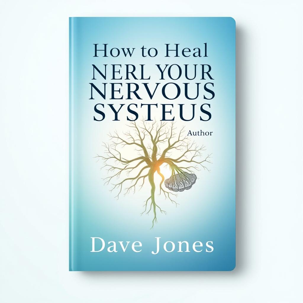 An attractive eBook cover with a modern and soothing design featuring the title "How to Heal Your Nervous System" prominently in an elegant font