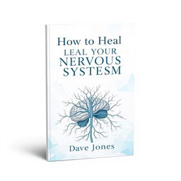 An attractive eBook cover with a modern and soothing design featuring the title "How to Heal Your Nervous System" prominently in an elegant font