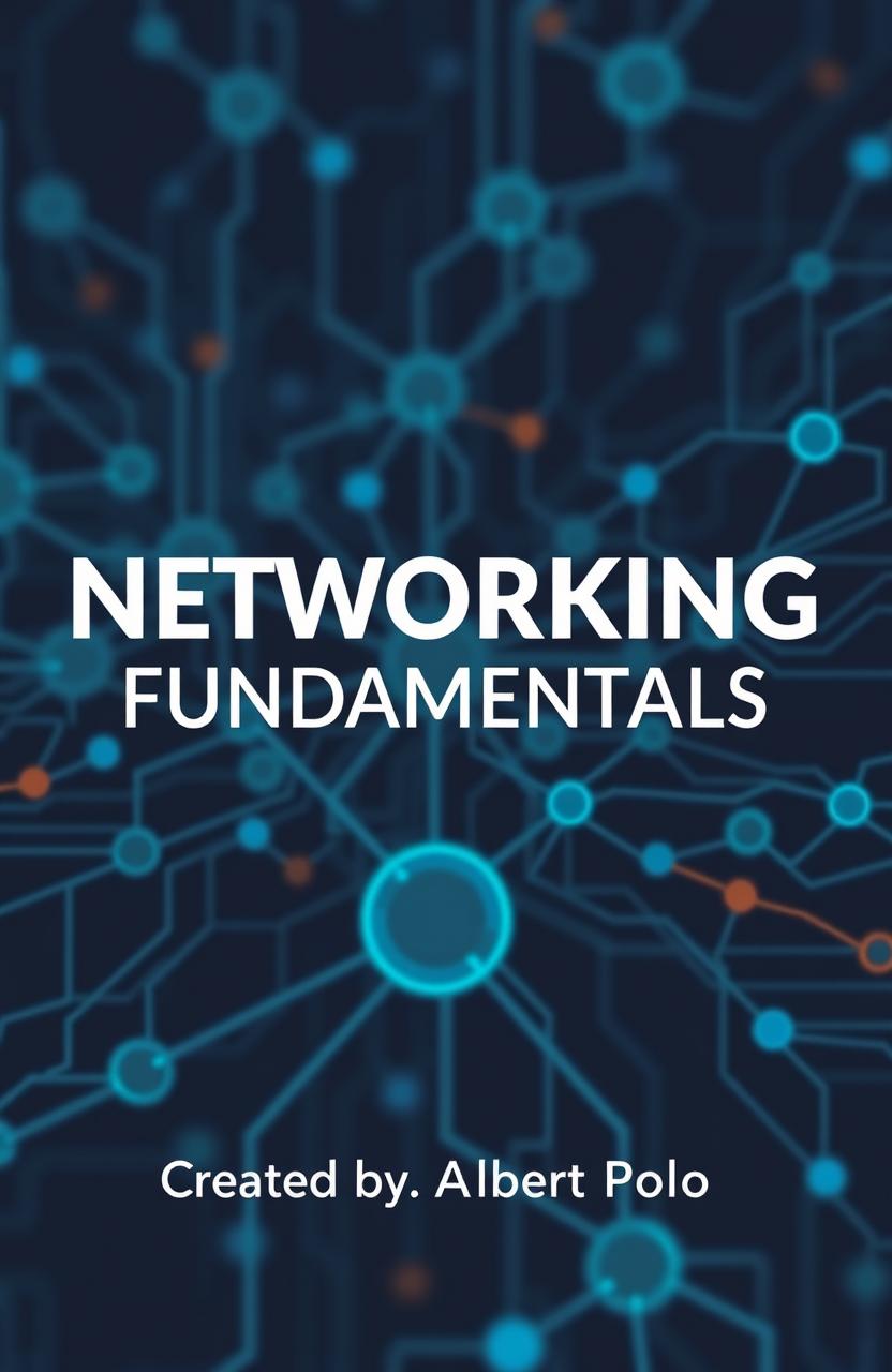 Podcast cover titled "Networking Fundamentals" in bold, modern font at the center