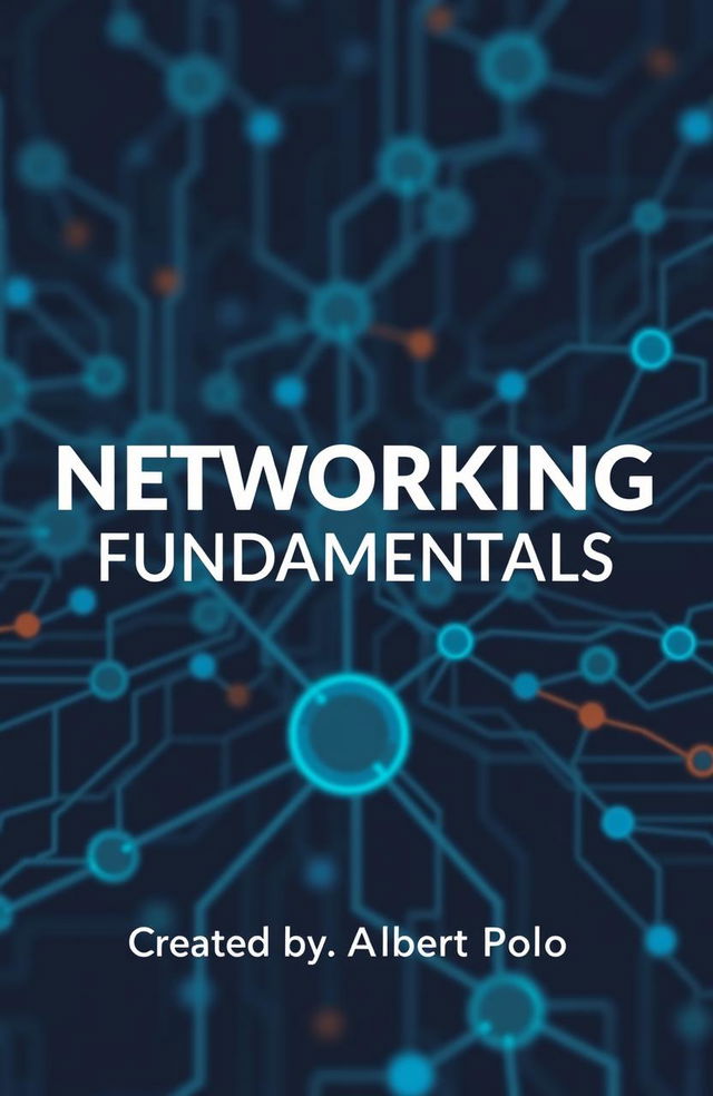 Podcast cover titled "Networking Fundamentals" in bold, modern font at the center