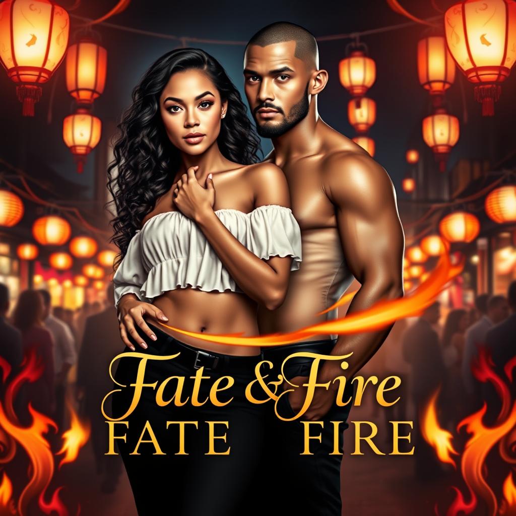 A captivating book cover for the romance novel *Fate & Fire*