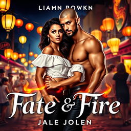 A captivating book cover for the romance novel *Fate & Fire*